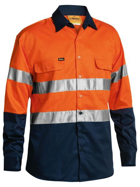 BT6456 Tone Hi Vis Shirt 3M Reflective Tape Long Sleeve