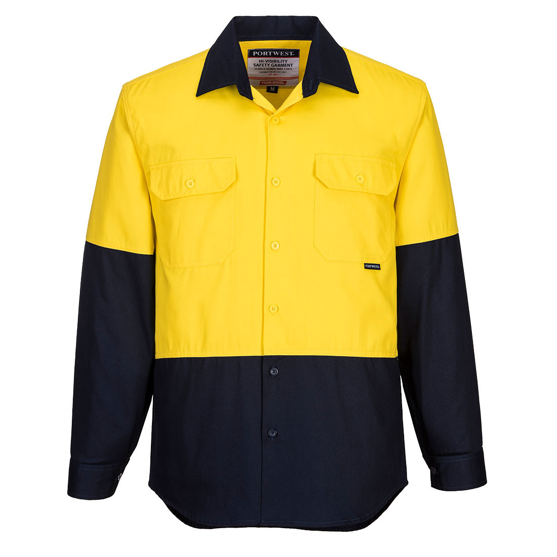 MS901 HI-VIS TWO TONE REGULAR WEIGHT LONG SLEEVE SHIRT