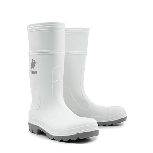 MOHAWKWGY MOHAWK PVC/NITRILE FOOD INDUSTRY SAFETY GUMBOOT WHITE/GREY