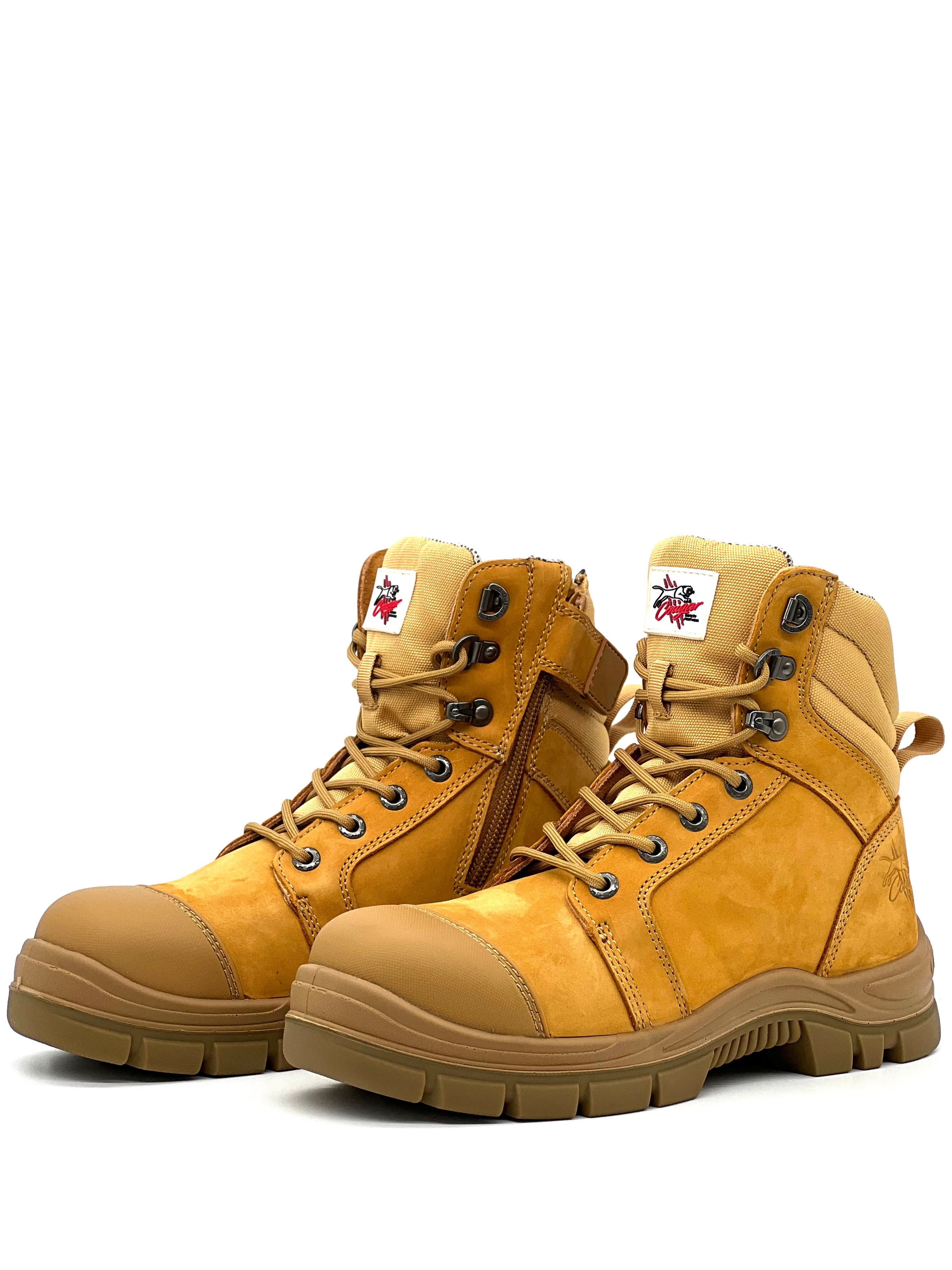 BUNDABERG Bundaberg 8" Wheat Nubuck Leather Scuff Cap Comp. Toe