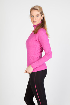 F389LD - LADIES GREATNESS HALF ZIP MOCK NECK