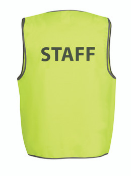 6HVS6 - JB's HV Safety Vest Print Staff -S