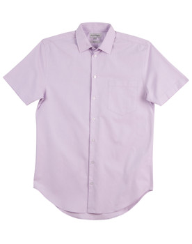 Lilac - Front - M7040S - Men s CVC Oxford S/S Shirt