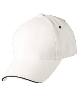 White / Navy - Front - CH18 - H/B/C sandwich peak cap