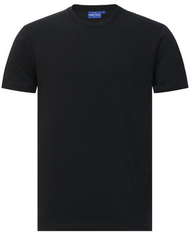 Black - Front - TS43 - Men's Premium Cotton Face S/S Tee Shirt