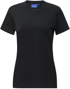 Black - Front - TS44 - Ladies' Premium Cotton Face S/S Tee Shirt