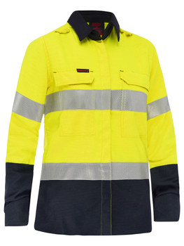 BL8438T - Apex 185 Women's Taped Hi Vis FR Vented Shirt