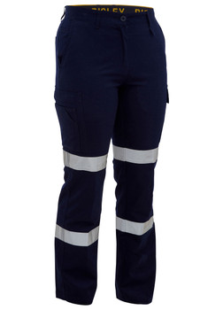 Navy - Front - BPL6999T - Women's Taped Biomotion Cool Lightweight Utility Pants