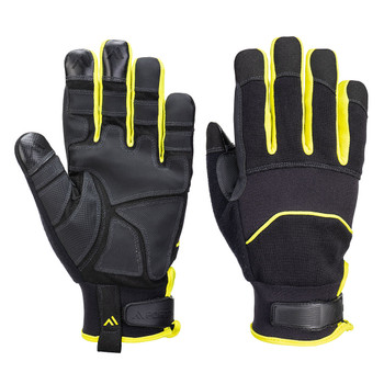 Black / Yellow - Front - A792 - Needle Resistant Glove
