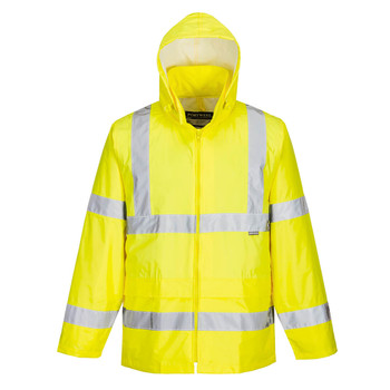Yellow - Front - H440 - Hi-Vis Rain Jacket