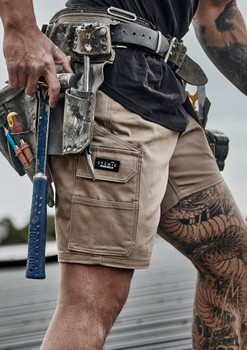 Khaki - Alternate - ZS235 - Mens Essential Stretch Cargo Short
