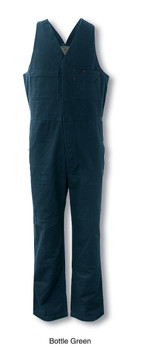 Bottle - Front - WO0681 - Unisex Adults Cotton Drill Action Back Overall - Bocini