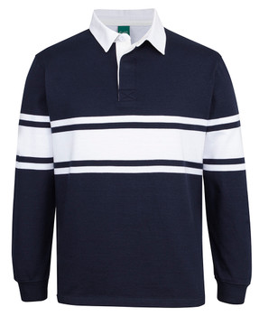 Navy / White - Front - 3RY3 - C of C 3 Stripe Yarn Dyed Rugby