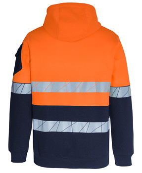 Orange / Navy - Alternate - 6DPFZ - JB's 450G HV Full Zip Hoodie With Frag Tape -2Xs