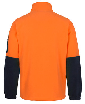 Orange / Navy - Alternate - 6HVPE - JB's HV Full Zip Polar Fleece