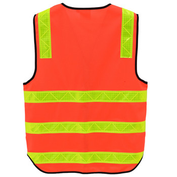 Red - Back - SW92 - Hi Vis Vic Road Safety Vest - Australian Industrial Wear
