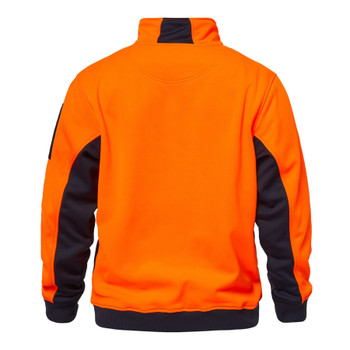 Navy / Orange - Alternate - WT8012 - Hi Vis 1/2 Zip Pullover