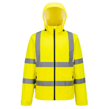 Yellow - Front - S164 - Hi-Vis Lightweight Packable Jacket - Portwest