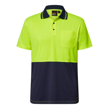 WSP201 - Hi Vis Two Tone S/S Polo Pocket