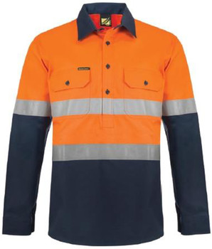 WS6033 - 2Tone Half Plket Sht W Tape