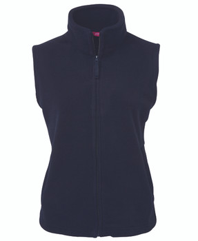 Navy - Front - 3LV - JB's Ladies Polar Vest -08