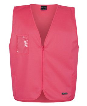 Pink - Front - 6HVSZ - JB's HV ZIP SAFETY VEST