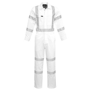 ZC620 - Mens Bio Motion X Back Night Work Overall White Front