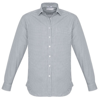 S716ML - Mens Ellison Long Sleeve Shirt - Silver