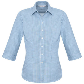 S716LT - Ladies Ellison 3/4 Sleeve Shirt - Blue