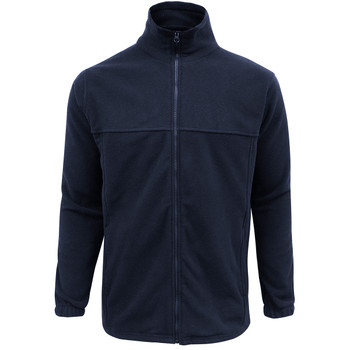 Navy - Front - PF630 - Mens Plain Micro Fleece Jacket - Male Model - Biz Collection