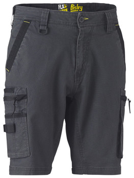 Charcoal - Front - BSHC1330 - Flx & Move Stretch Utility Zip Cargo Short