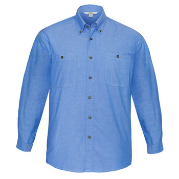 SH112 - Mens Wrinkle Free Chambray Long Sleeve Shirt