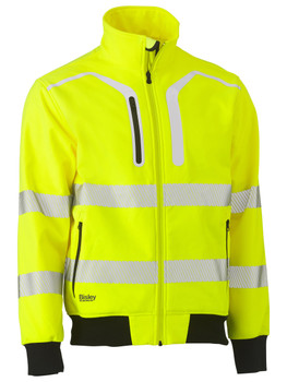 BJ6979T - Taped Hi Vis Soft Shell Bomber Jacket
