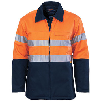 Dnc Workwear Hi-vis Two-tone Bluey Bomber Jacket With 3m Reflective Tape - 3859 main image 1