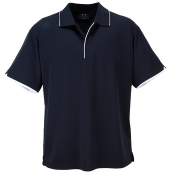 Navy / White - Front - P3200 - Mens Elite Polo - Biz Collection