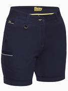 Navy - Front - BSHL1015 - Women's Stretch Cotton Short