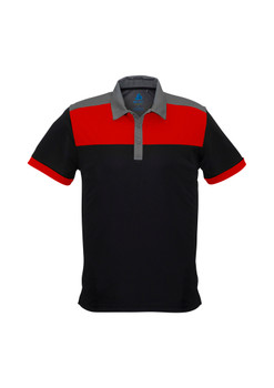 Black/Red/Grey - P500MS - Mens Charger Polo - Biz Collection