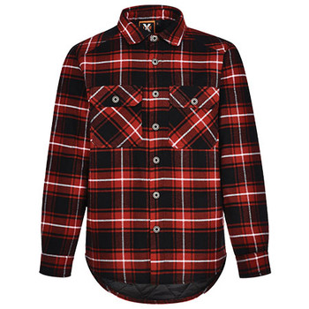 Black-Wine - WT07 Unisex Quileted Flannel Shirt-Style Jacket - Winning Spirit