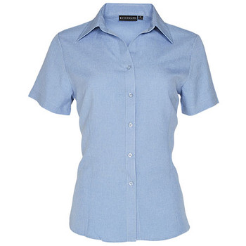 Blue - M8600S Womens CoolDry Short Sleeve Shirt - Winning Spirit