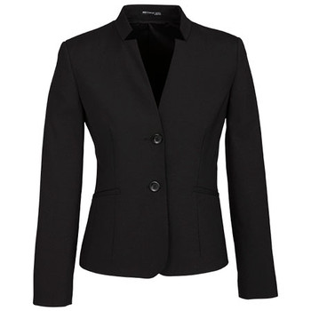 Black - 64013 Womens Short Jacket with Reverse Lapel - Biz Corporates