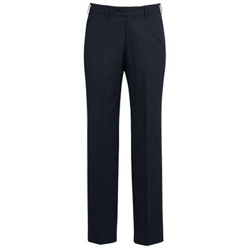 Navy - 70112R Mens Flat Front Pant - Regular - Biz Corporates