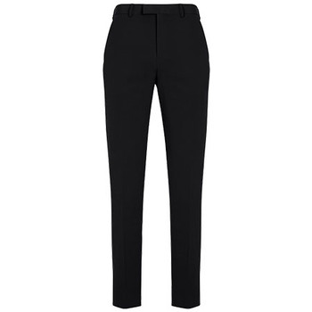 Black - 70716S Mens Slim Fit Flat Front Pant Stout - Biz Corporates