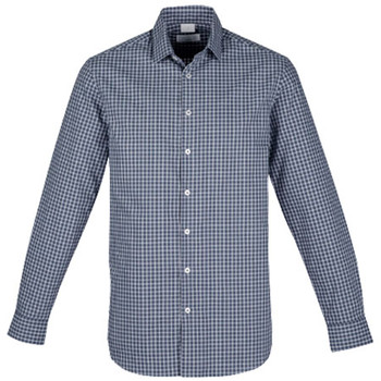 Storm Blue-White - RS070ML Mens Noah L/S Shirt - Biz Corporates