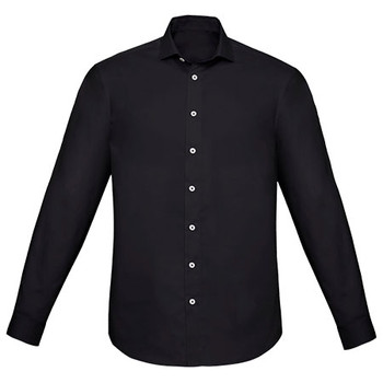 Black - RS969ML Mens Charlie Slim Fit L/S Shirt - Biz Corporates