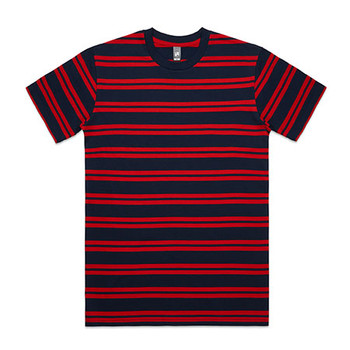 Navy-Red - 5044 Mens Classic Stripe Tee - AS Colour