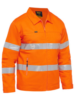 BJ6919T - Taped Hi Vis Drill Jacket with Liquid Repellent Finish