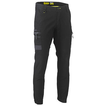Black - BPC6334 Flex and Move Stretch Cargo Cuffed Pants - Bisley