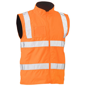 Rail Orange - BV0364T Taped Hi Vis Rail Wet Weather Vest - Bisley