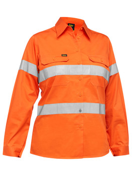 BL6897 - Women's Taped Hi Vis Cool Lightweight Drill Shirt