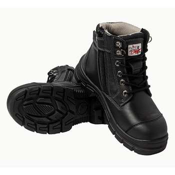 DETROIT Detroit - 6" Black F/Grain Leather Scuff Cap Comp. Toe - Cougar Safety Footwear